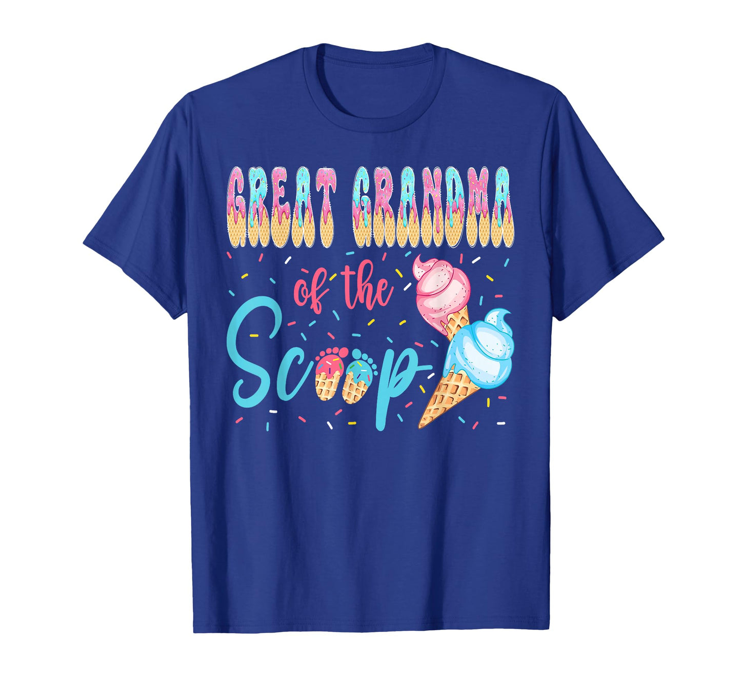 Great Grandma of The Scoop Ice Cream Gender Reveal Party T-Shirt