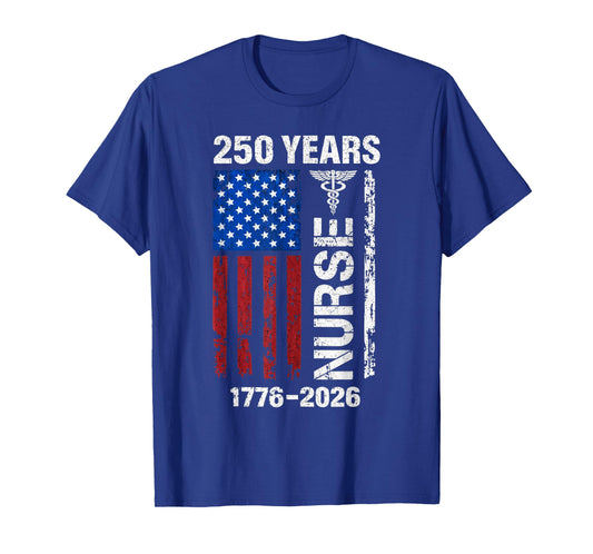 Vintage USA Nurse 250 Years Anniversary 1776 2026 T-Shirt