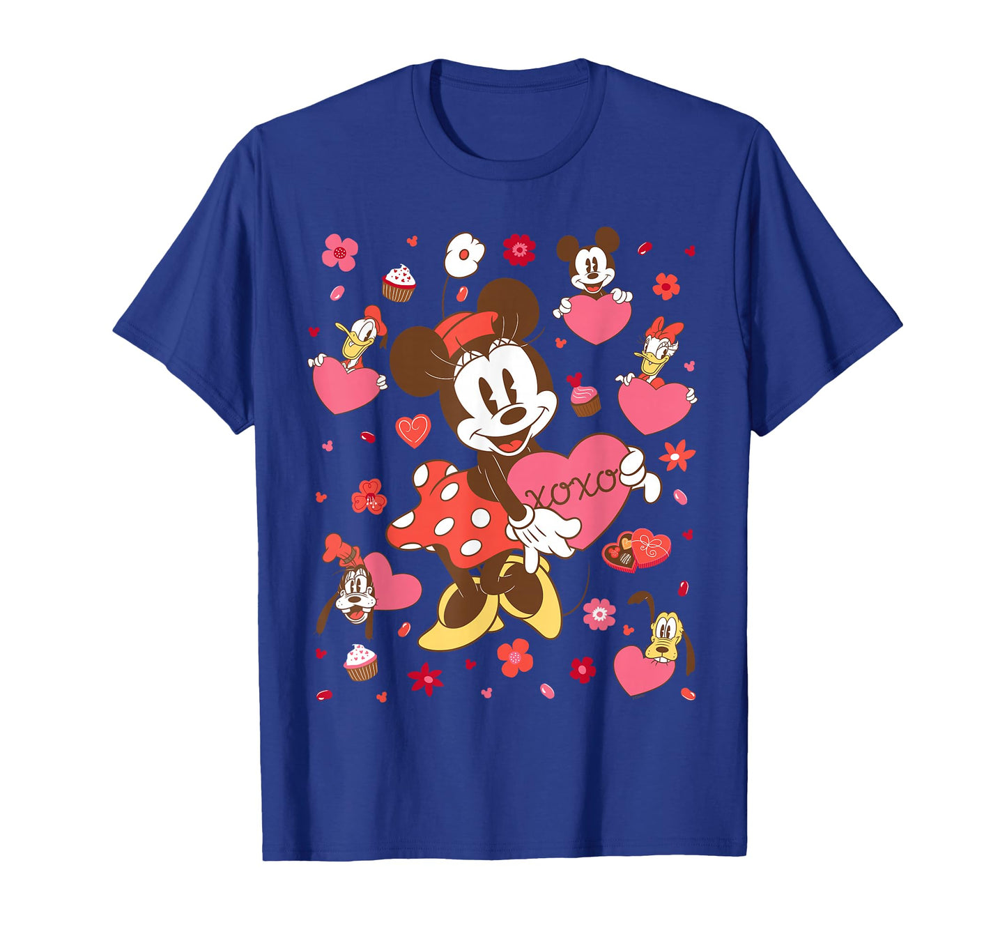 Disney Minnie Mouse & Friends Valentine's Day Retro Hearts T-Shirt