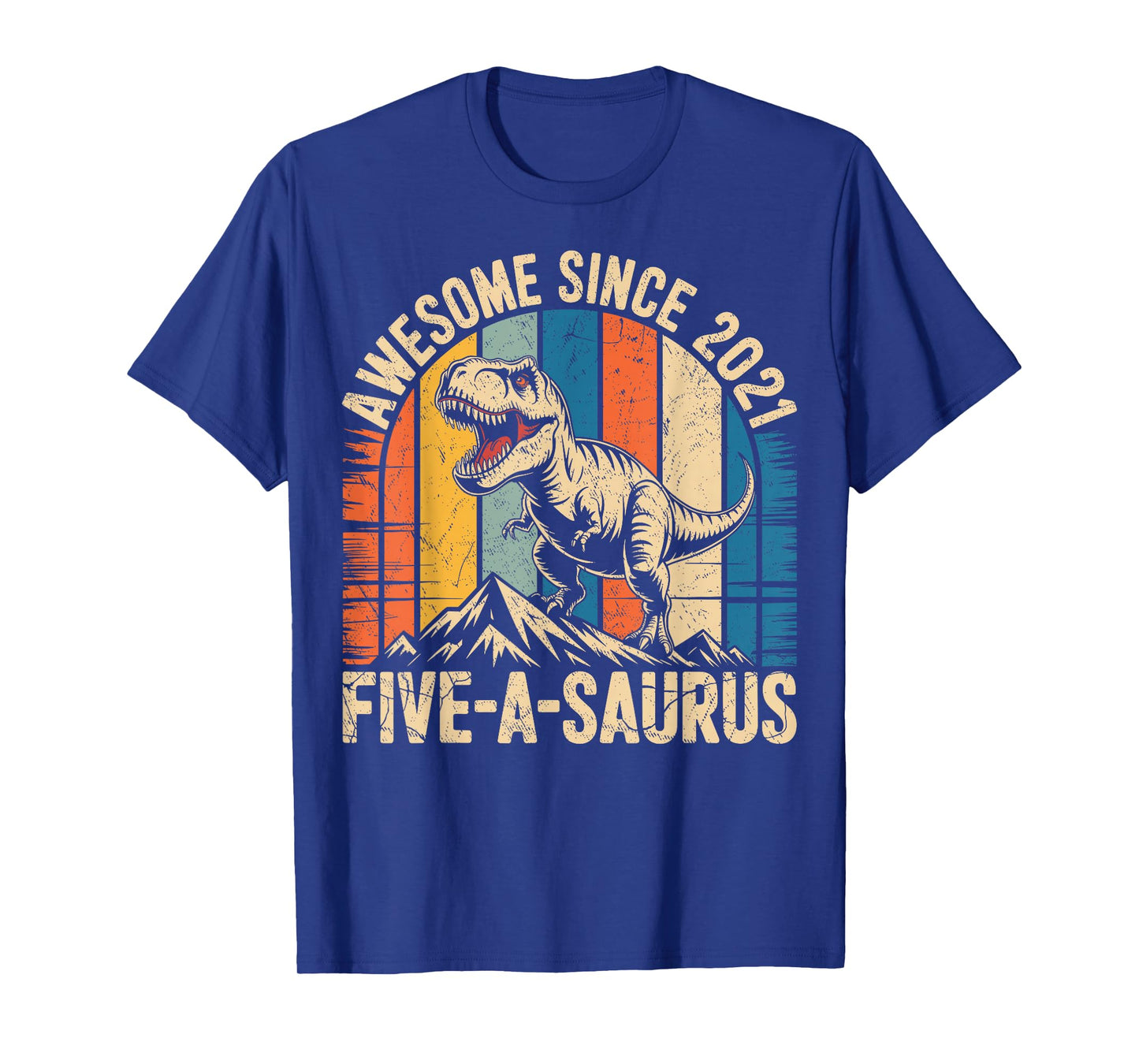 5 Year Old Dinosaur 5th Birthday Five Saurus Boys Kids T-Shirt
