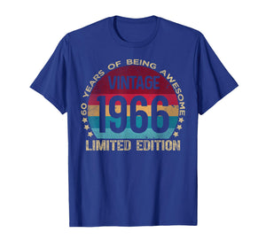 60 Year Old Gifts Vintage 1966 Limited Edition 60th Birthday T-Shirt