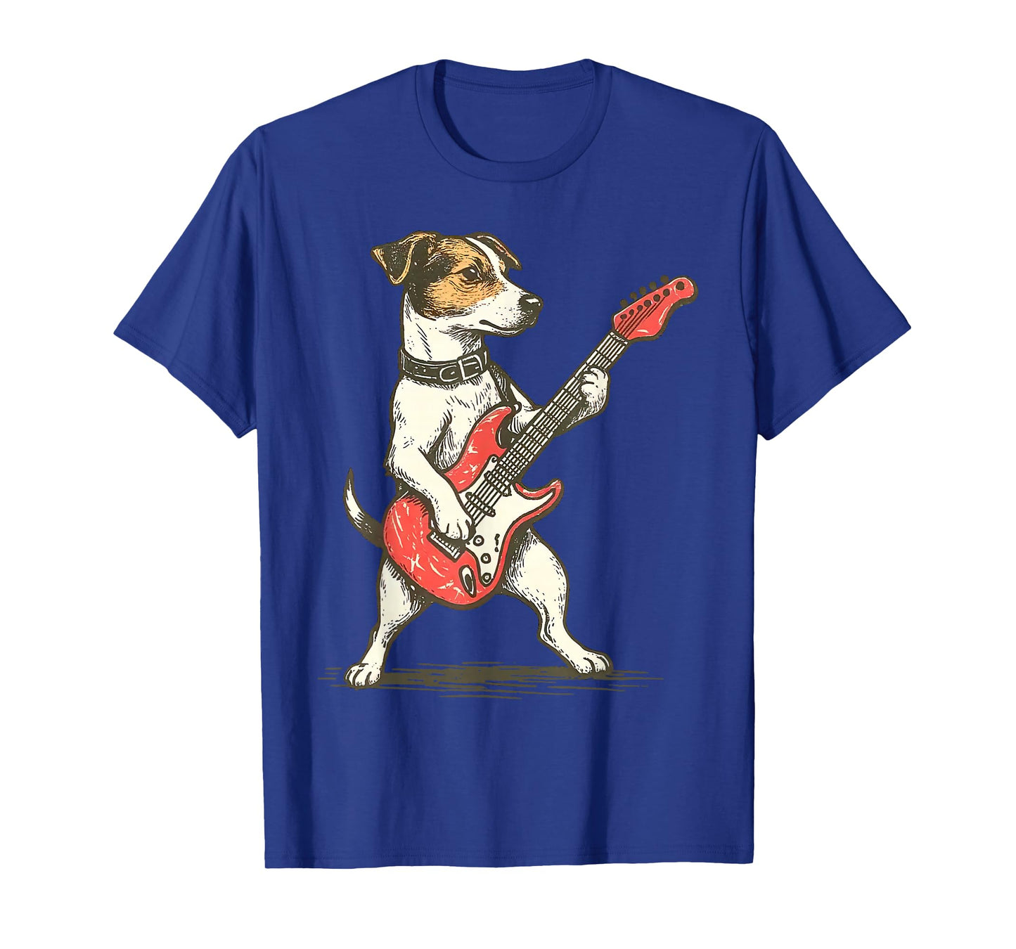 Jack Russell Terrier Dog Playing Guitar Rocker Guitarist T-Shirt
