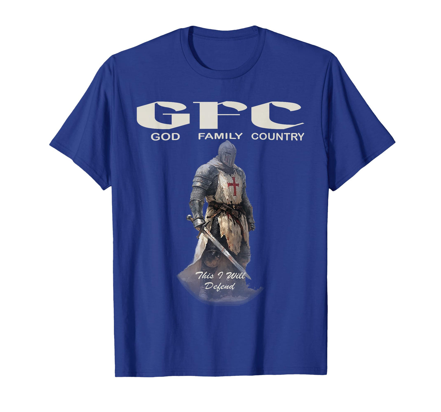 GFC Medieval Warrior Spirit, God Family Country T-Shirt
