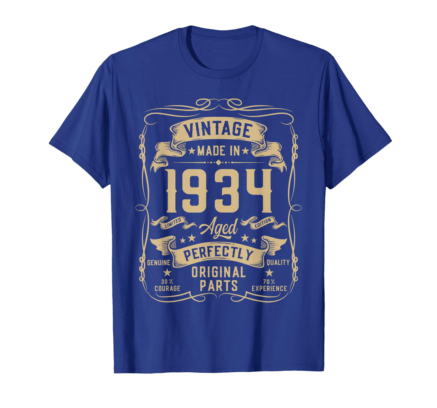 Vintage 1934 92yr 92nd Birthday Gifts for Men 92 Years Old T-Shirt