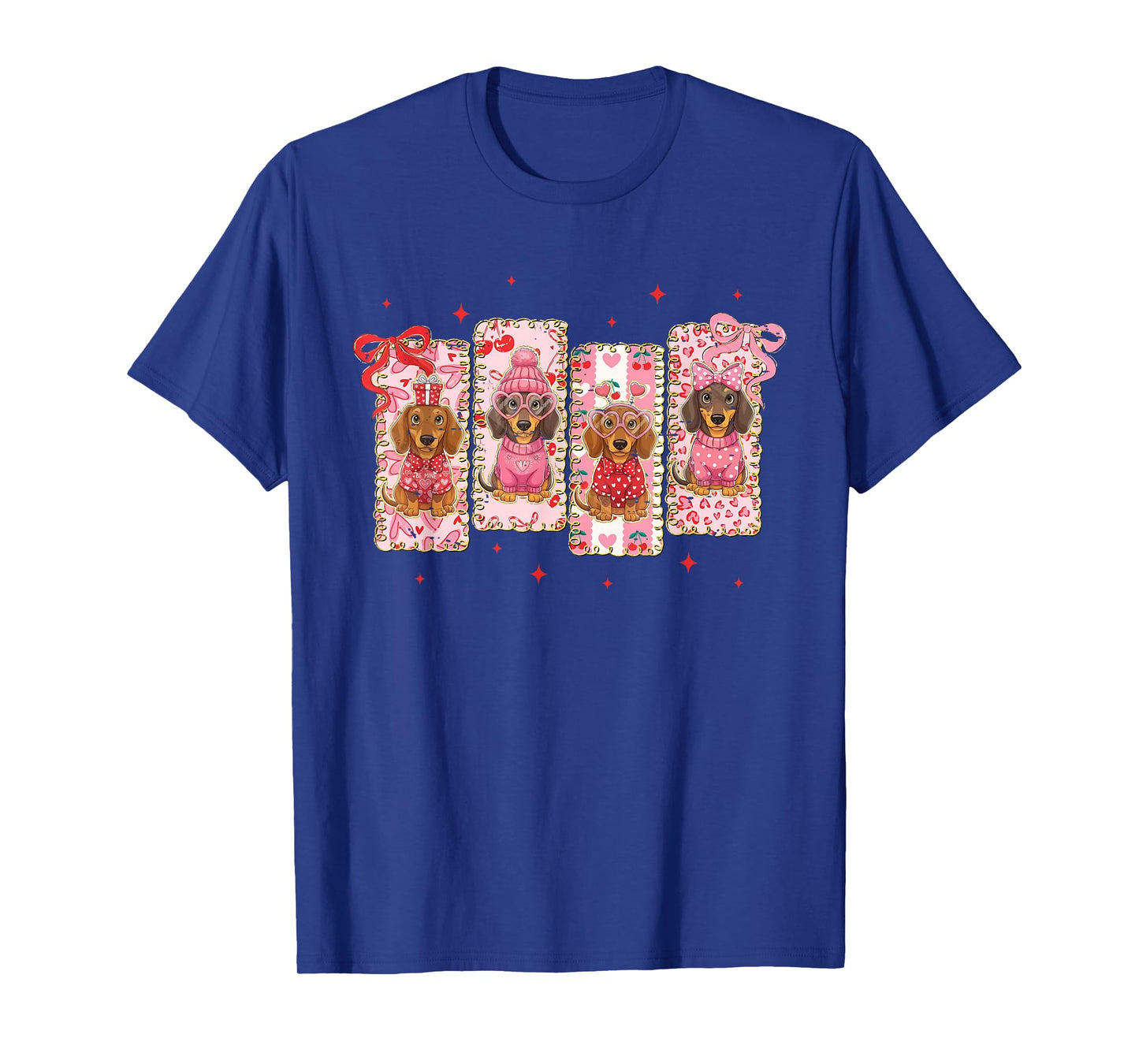 Coquette Bow Funny My Dachshund is My Valentine Dog Lover T-Shirt
