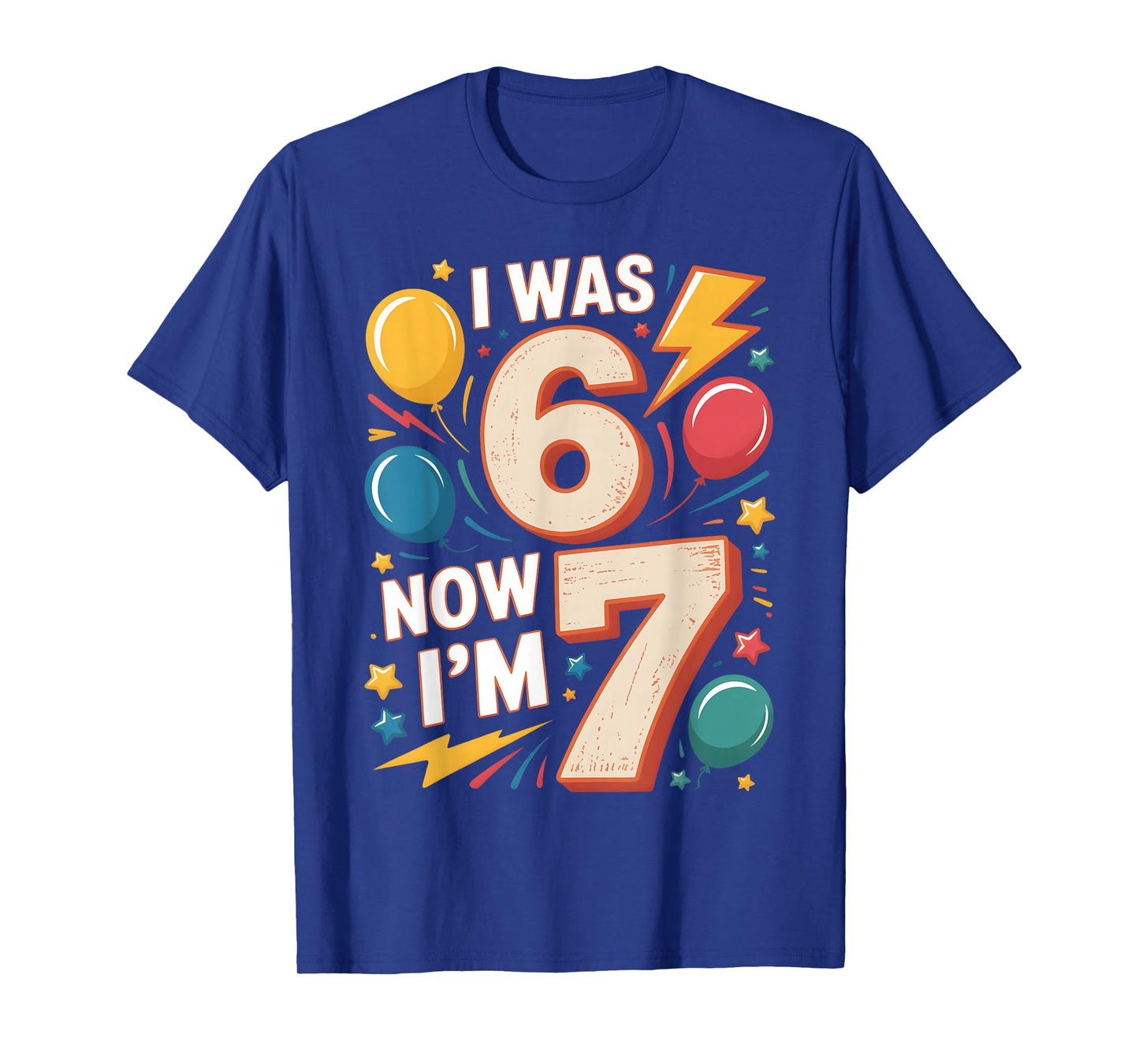 I was 6 Now I'm 7 Seven Year Old 67 Meme Funny 7th Birthday T-Shirt