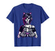 Gamer Goth Girl Emo Skeleton Cat Ear Gothic Art T-Shirt