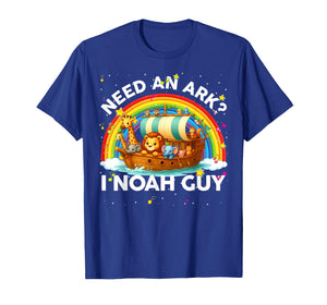 Need an Ark I Noah Guy Christian Bible Animals Rainbow Kids T-Shirt