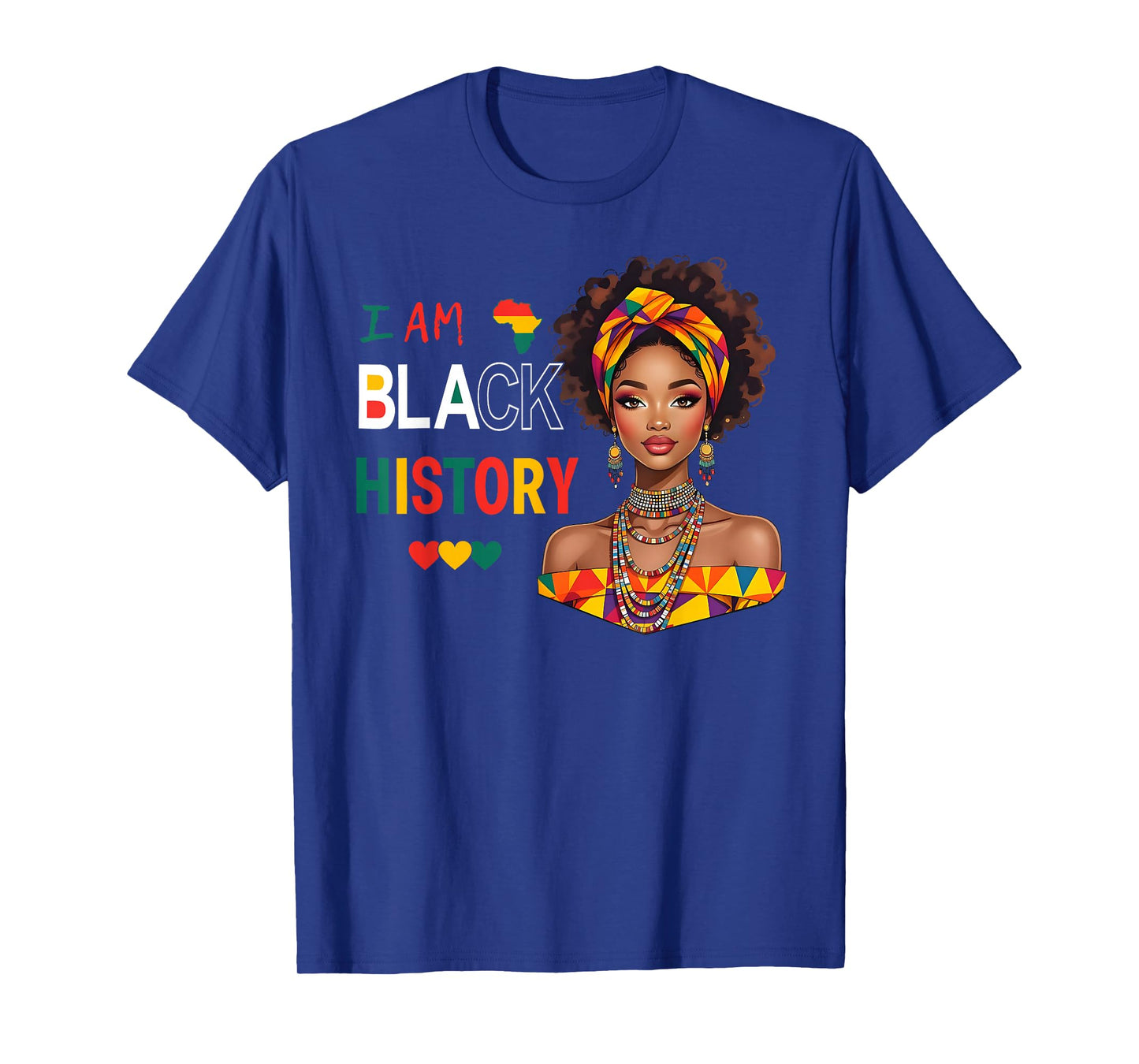 Love Black Woman African Melanin Queen I Am Black History T-Shirt