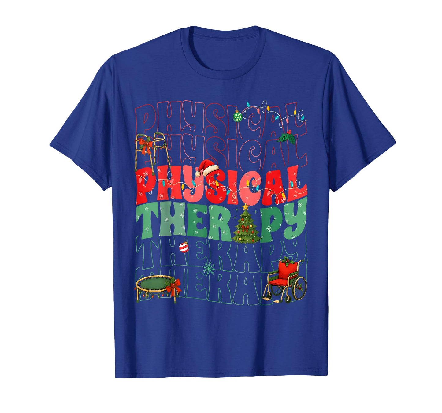 Physical Therapy Christmas Santa Hat PT Therapist Xmas T-Shirt