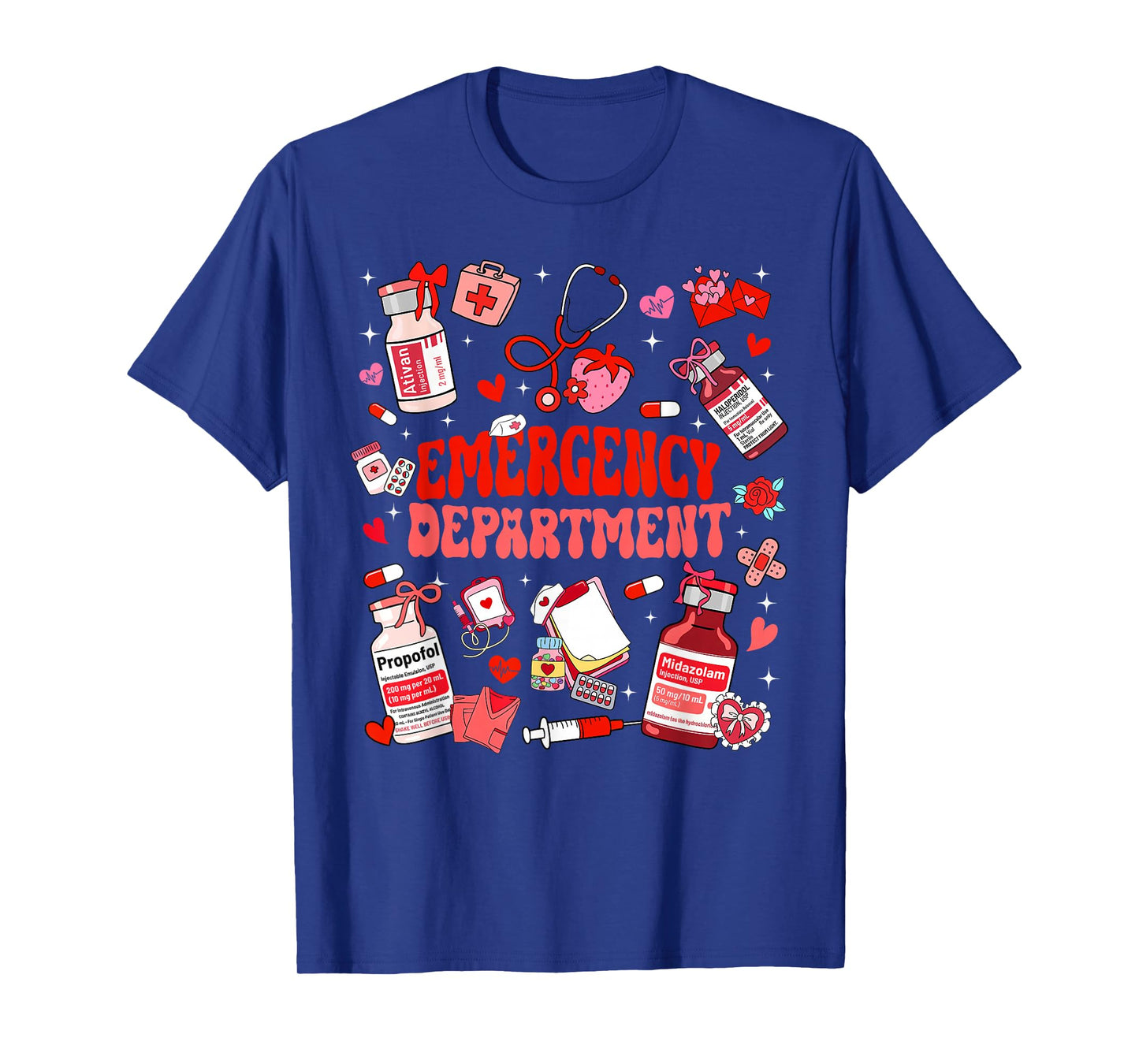 Valentine Nurse Emergency Department ER ED Nurse Women T-Shirt