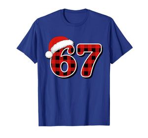 67 Meme Christmas Red Plaid T-Shirt