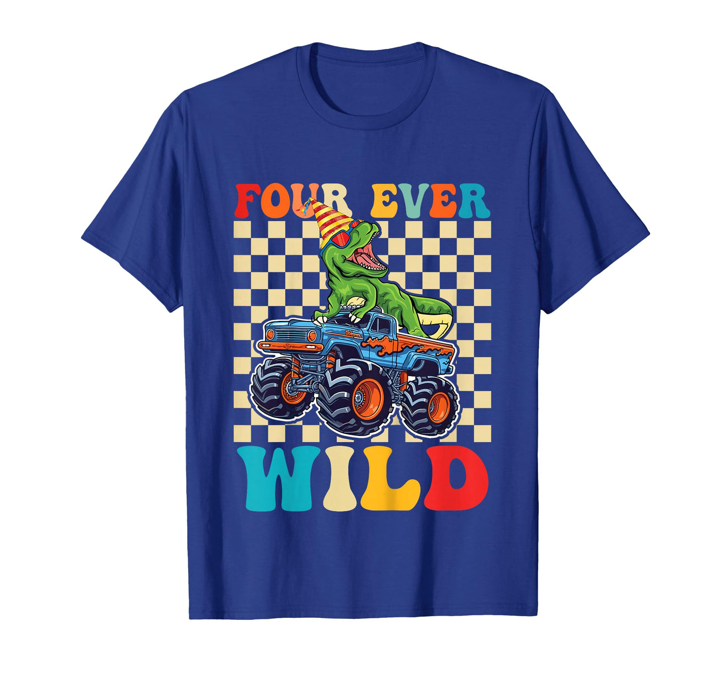 4th Birthday Monster Truck 4 Year Old Boys 4th Party T-Shirt