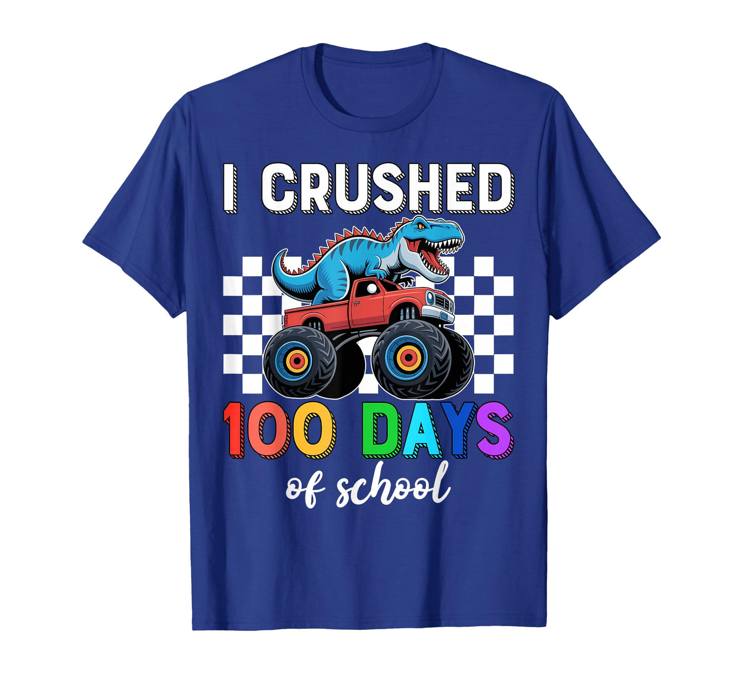 I Crushed 100 Days of School Dino 100th Day of School Boys T-Shirt