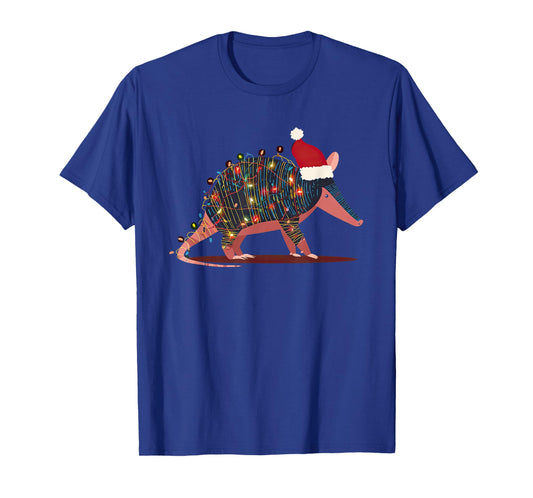 Funny Armadillo Christmas Graphics Animal Lights Lover T-Shirt