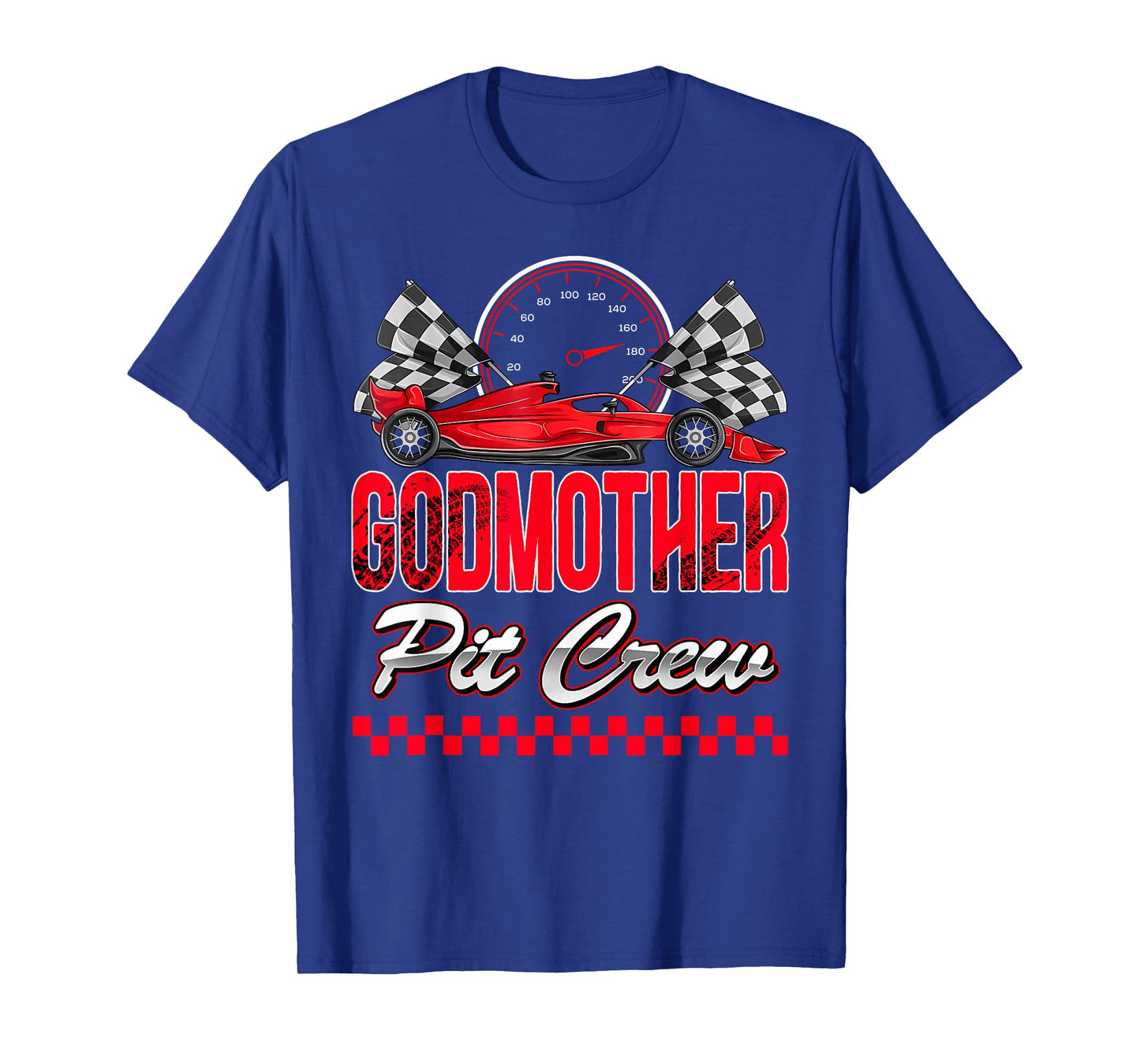 Godmother Pit Crew Racing Family Race Car Birthday Boy T-Shirt