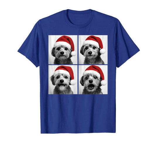 Funny Christmas Morkie Santa Dog Lover Photo Booth T-Shirt