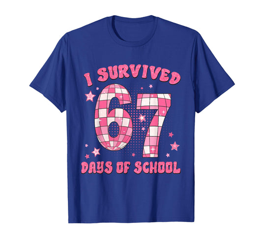 I Survived 67 Days of School Funny 6 7 Meme Teacher Student T-Shirt