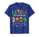 Merry Christmas Lights Santa Hat Xmas Family Matching Pajama T-Shirt