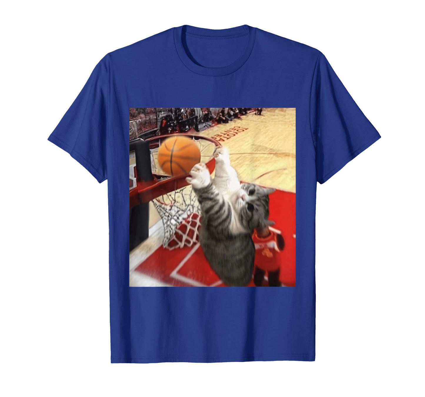 Vintage Funny Cat Dunking Basketball Meme Humor Cat Lovers T-Shirt