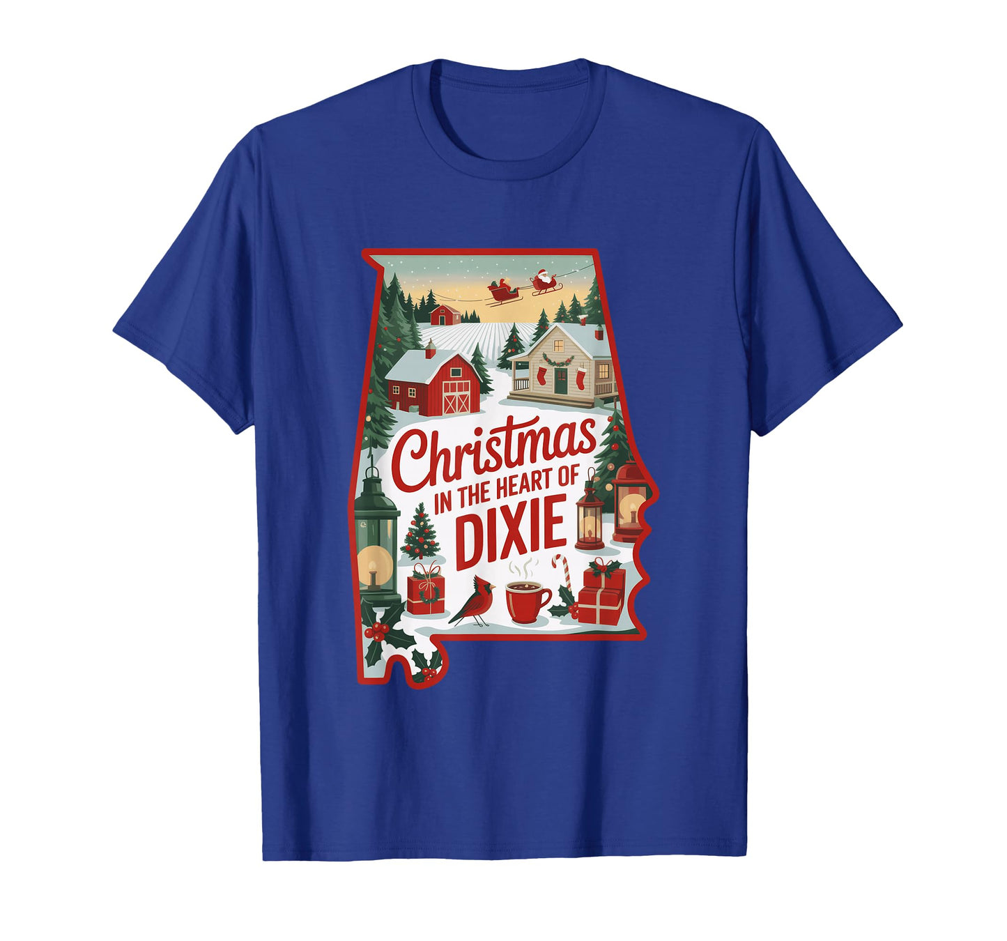 Christmas in The Heart of Dixie Alabama T-Shirt