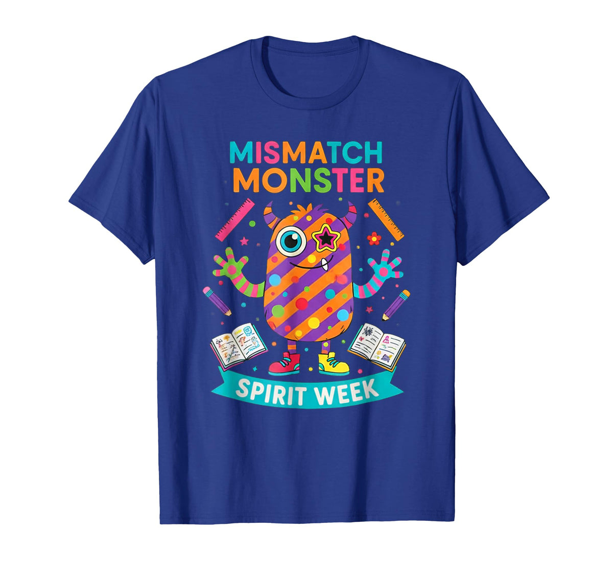 Wacky Monster Autumn Spirit Week Mismatch Day Design T-Shirt