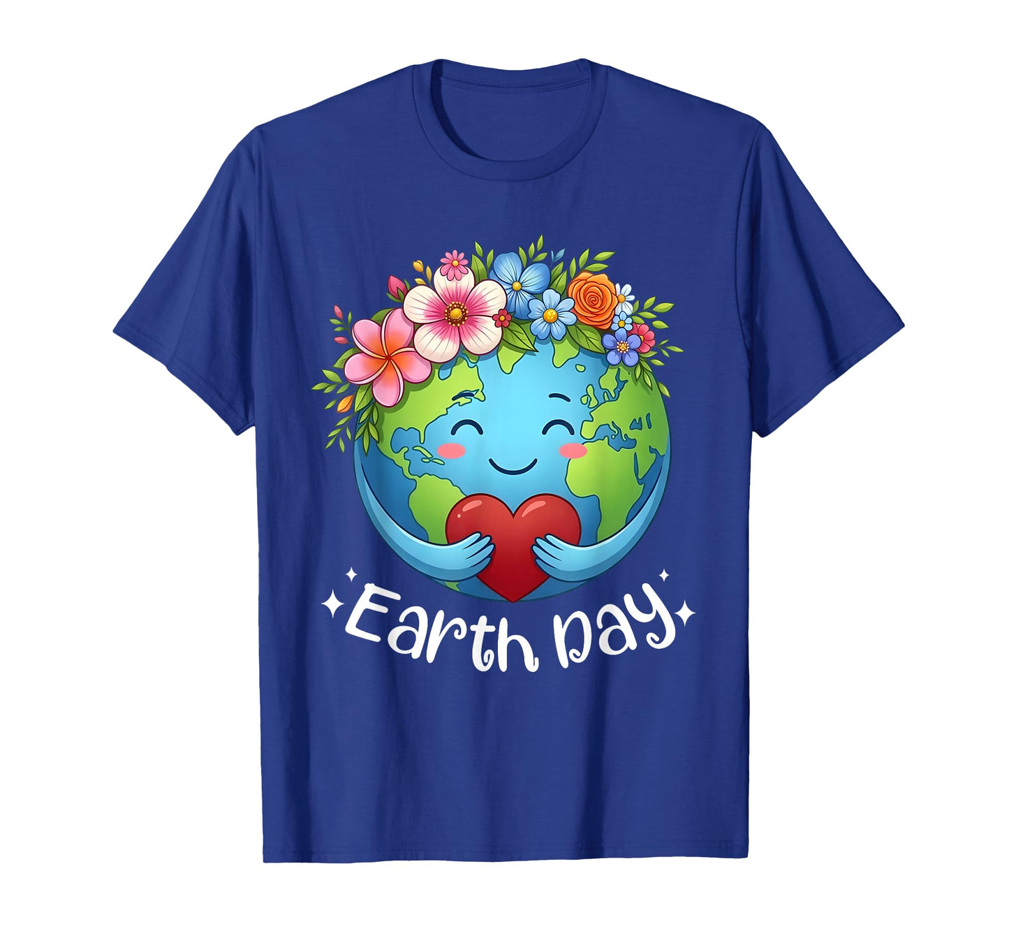 Happy Earth Day 2026 Cute Earth Planet Women Girls Kids T-Shirt