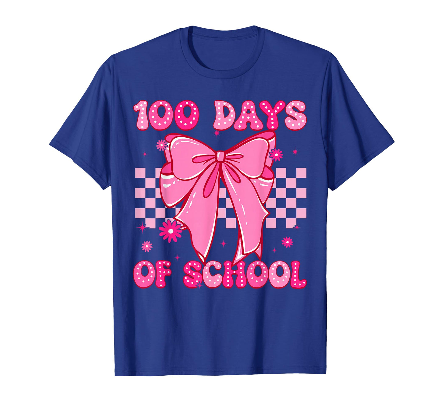 Coquette Bow 100th Day of School 100 Days Girls Women Kids T-Shirt