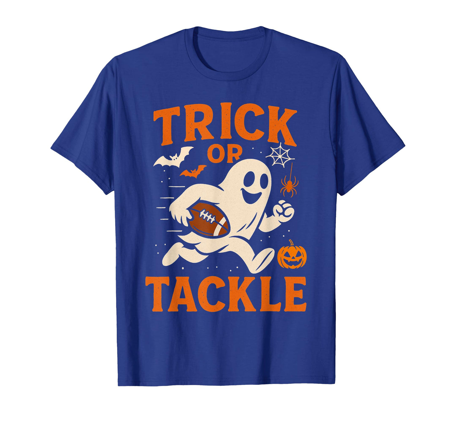 Halloween Ghost Funny Football Shirt for Boys Kids Women T-Shirt