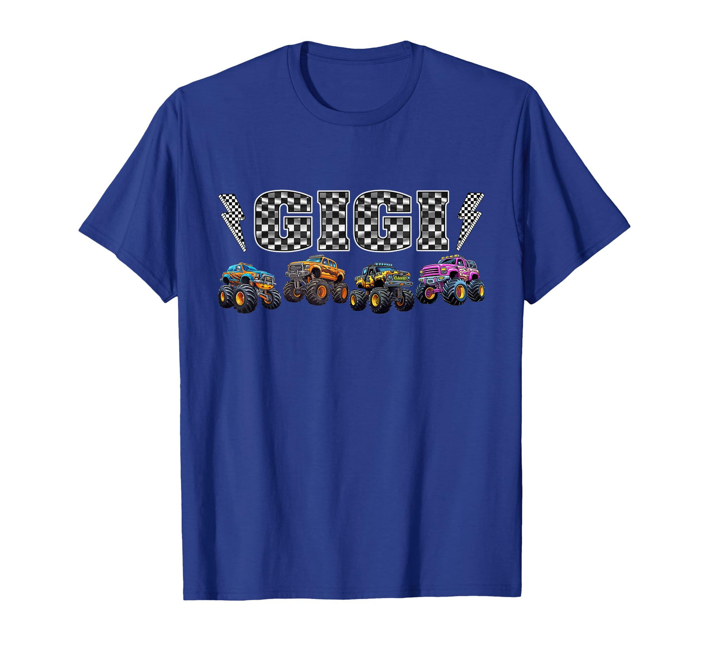 Gigi Retro Monster Truck Family Crew Birthday Matching T-Shirt
