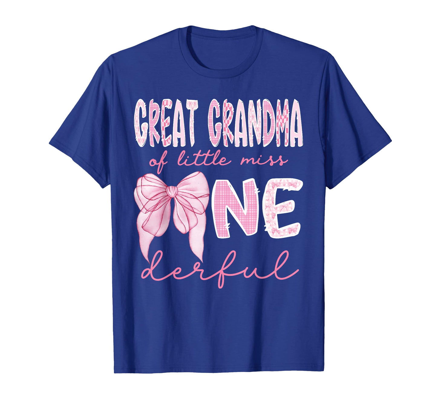 Great Grandma of Little Miss Onederful First Birthday Girl T-Shirt