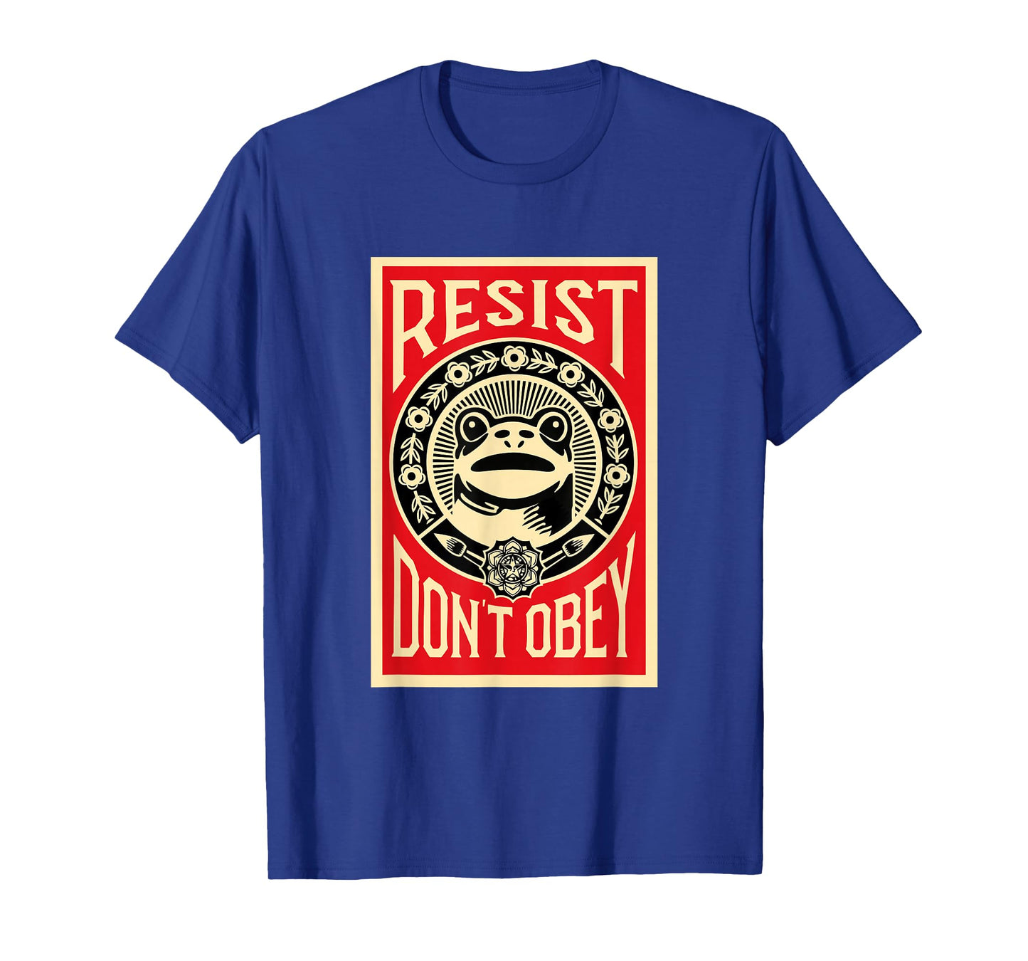 Resist Don't Obey Frog Portland Protest Graphic Art Justice T-Shirt