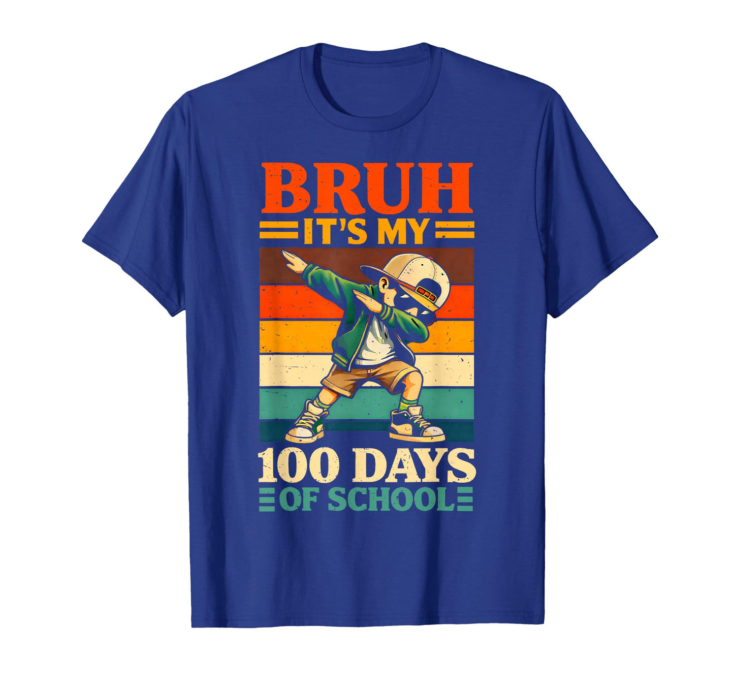Bruh Its My 100 Days of School Dabbing Boy Men Kid T-Shirt