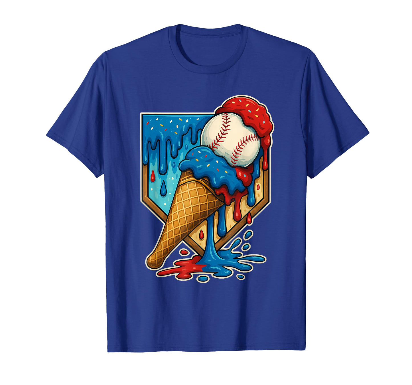 Baseball Drip Ice Cream 6 7 Number 67 Six Seven Meme Sport T-Shirt