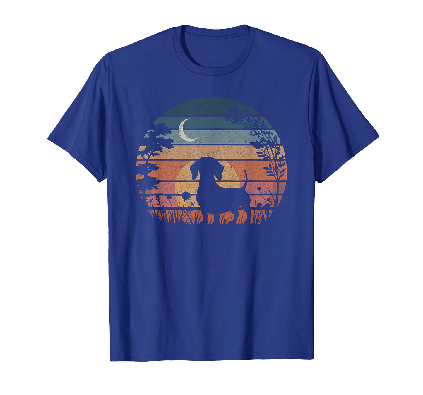 Dachshund Vintage Silhouette 60s 70s Retro Wiener Dog Lover T-Shirt