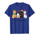 Meowy Christmas Xmas Lights Black Cat Pajamas Family Funny T-Shirt