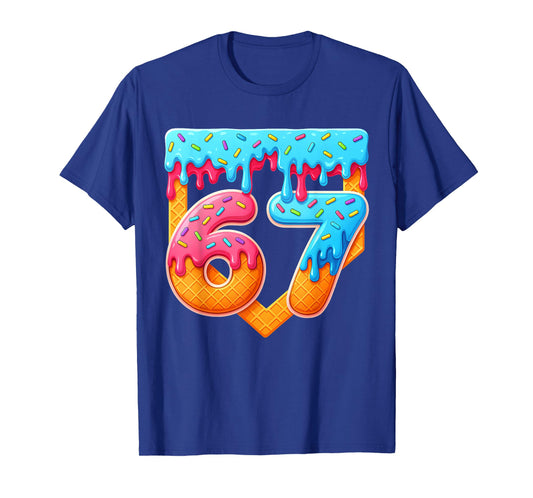6 7 Ice Cream Drip Number 67 Six Seven Meme Christmas T-Shirt