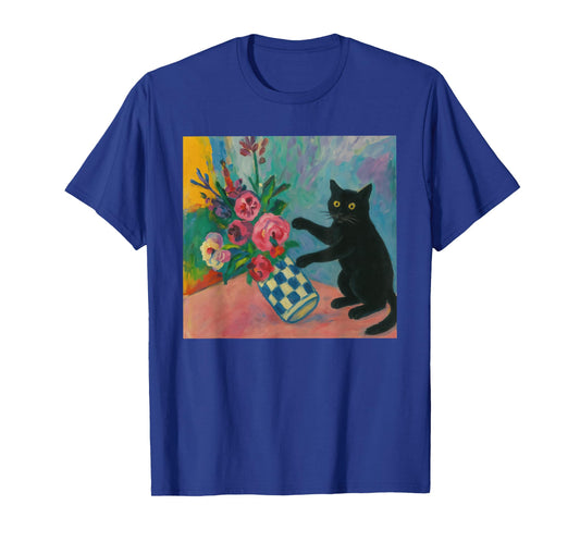 Funny Cat Matisse Black Cat Art Kitty Lover Men Women T-Shirt