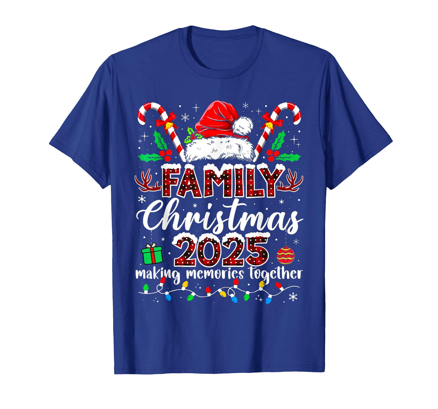 Family Christmas 2025 Red Santa Hat Matching Family Outfit T-Shirt