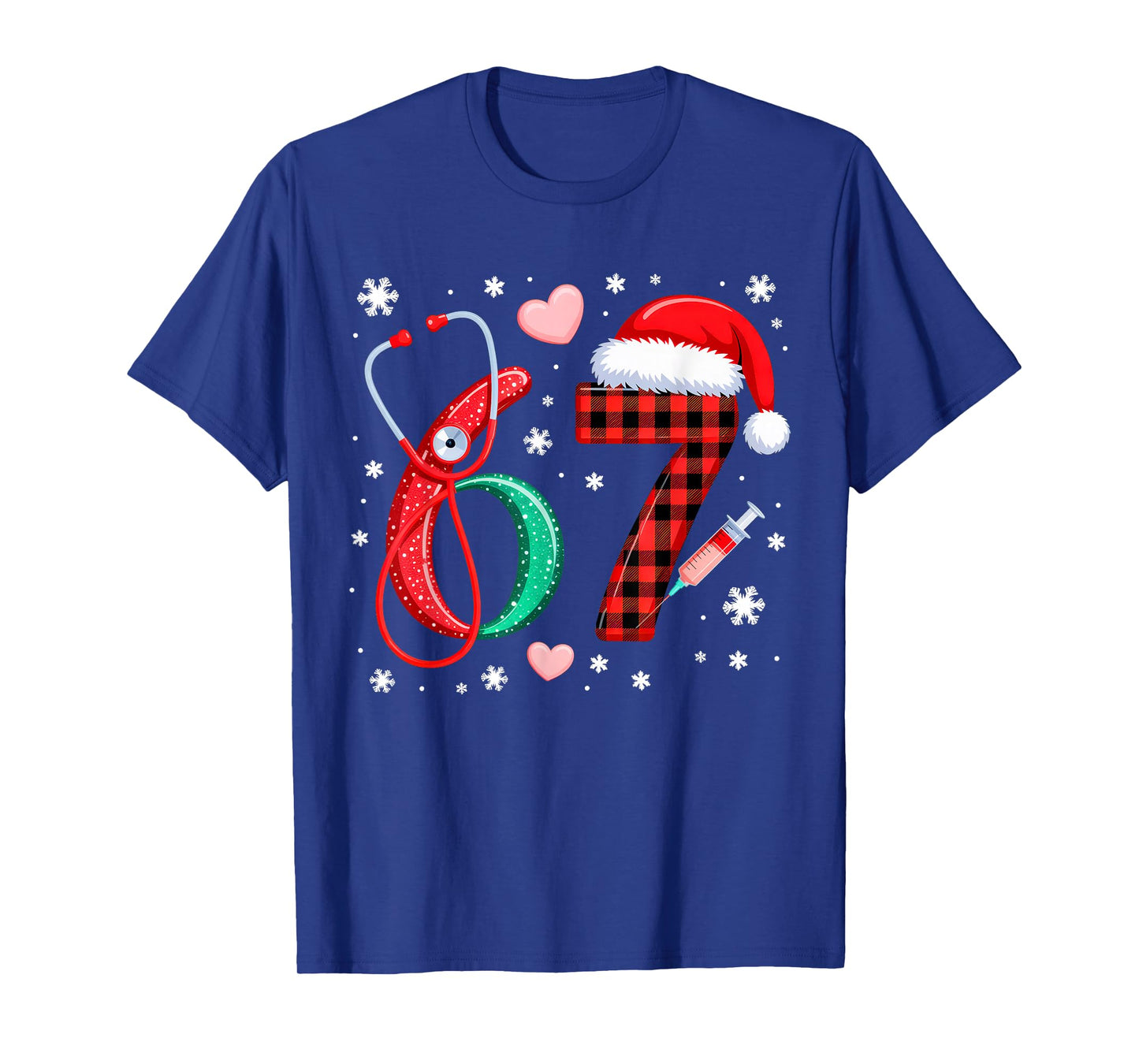 Funny 67 Meme Nurse Six Seven Nursing Festive Christmas T-Shirt