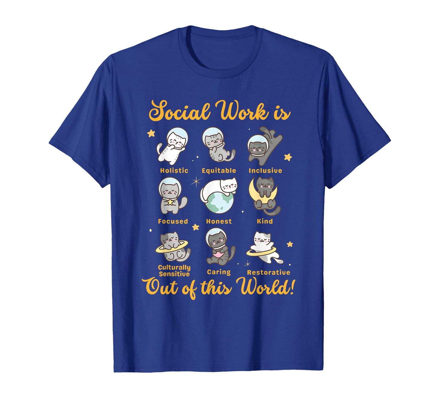 Social Worker Cat Funny Saying Cats Meme Social Work Month T-Shirt