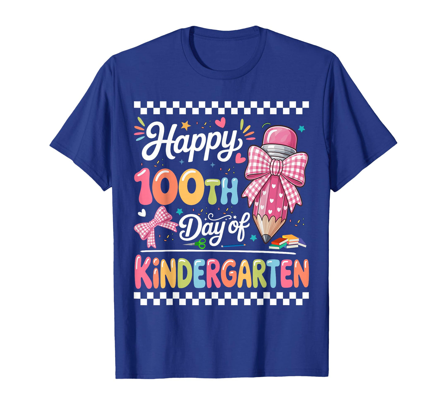 Happy 100 Days of School Teacher Kindergarten Girls Kids T-Shirt