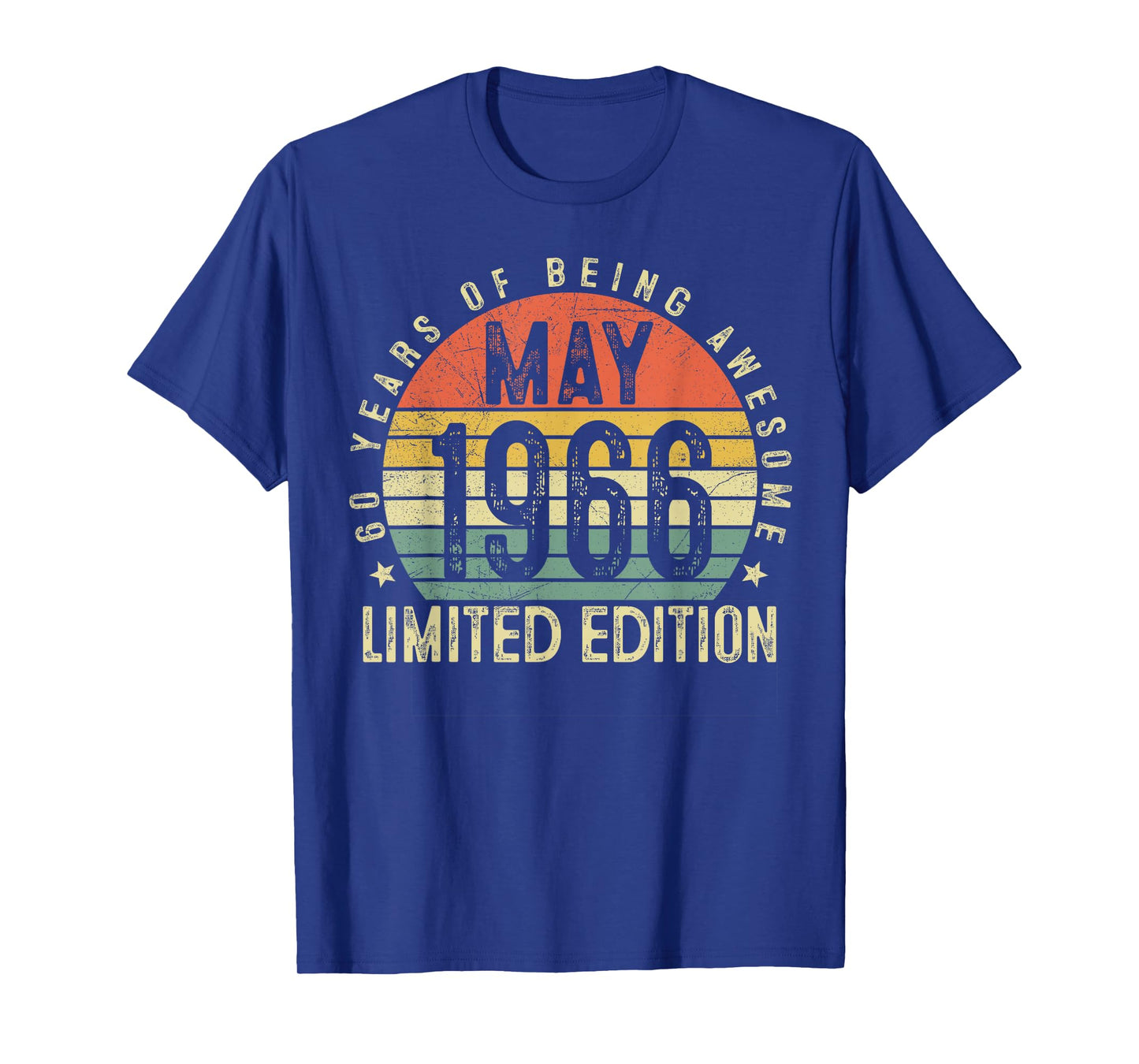 60 Year Old Vintage Born in May 1966 60th Birthday Men Women T-Shirt