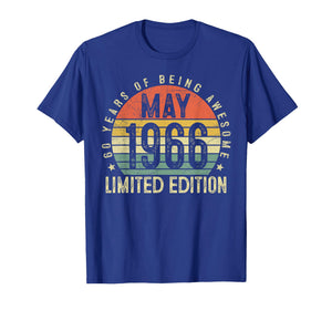 60 Year Old Vintage Born in May 1966 60th Birthday Men Women T-Shirt