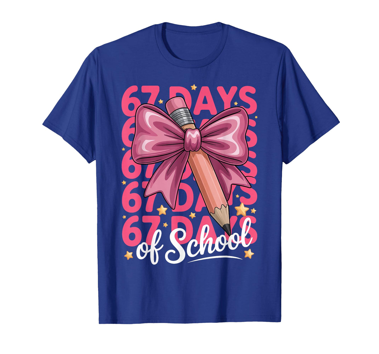6 7 Days of School Girls Coquette Bow Cute Funny Six Seven T-Shirt