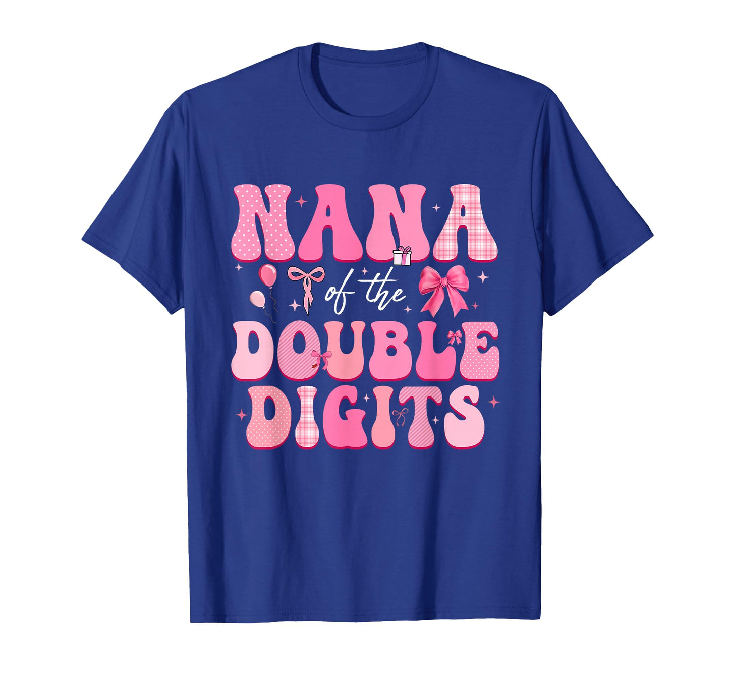 Nana of The Double Digits Cute Bow 10th Birthday Girl T-Shirt