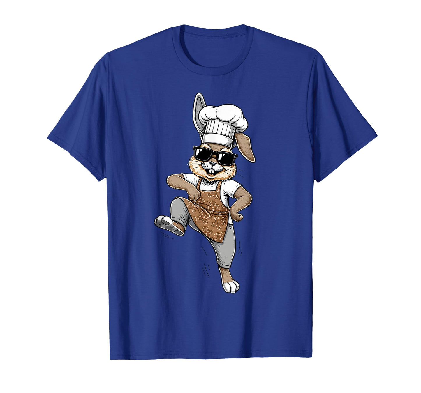 Funny Chef Bunny Cool Baker Rabbit Cooking Cartoon Design T-Shirt