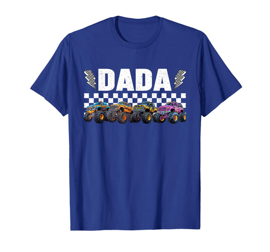 Dada Retro Monster Truck Family Crew Birthday Matching T-Shirt