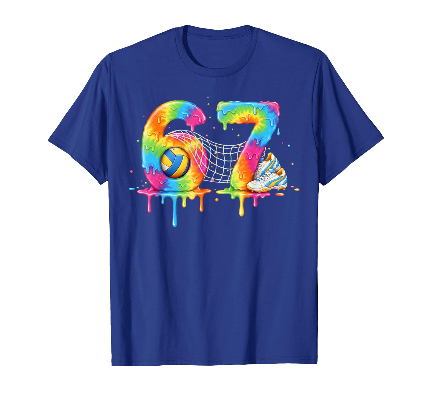 Kids Meme 67 Six 6 Seven 7 Icecream Drip Volleyball Net Shoe T-Shirt