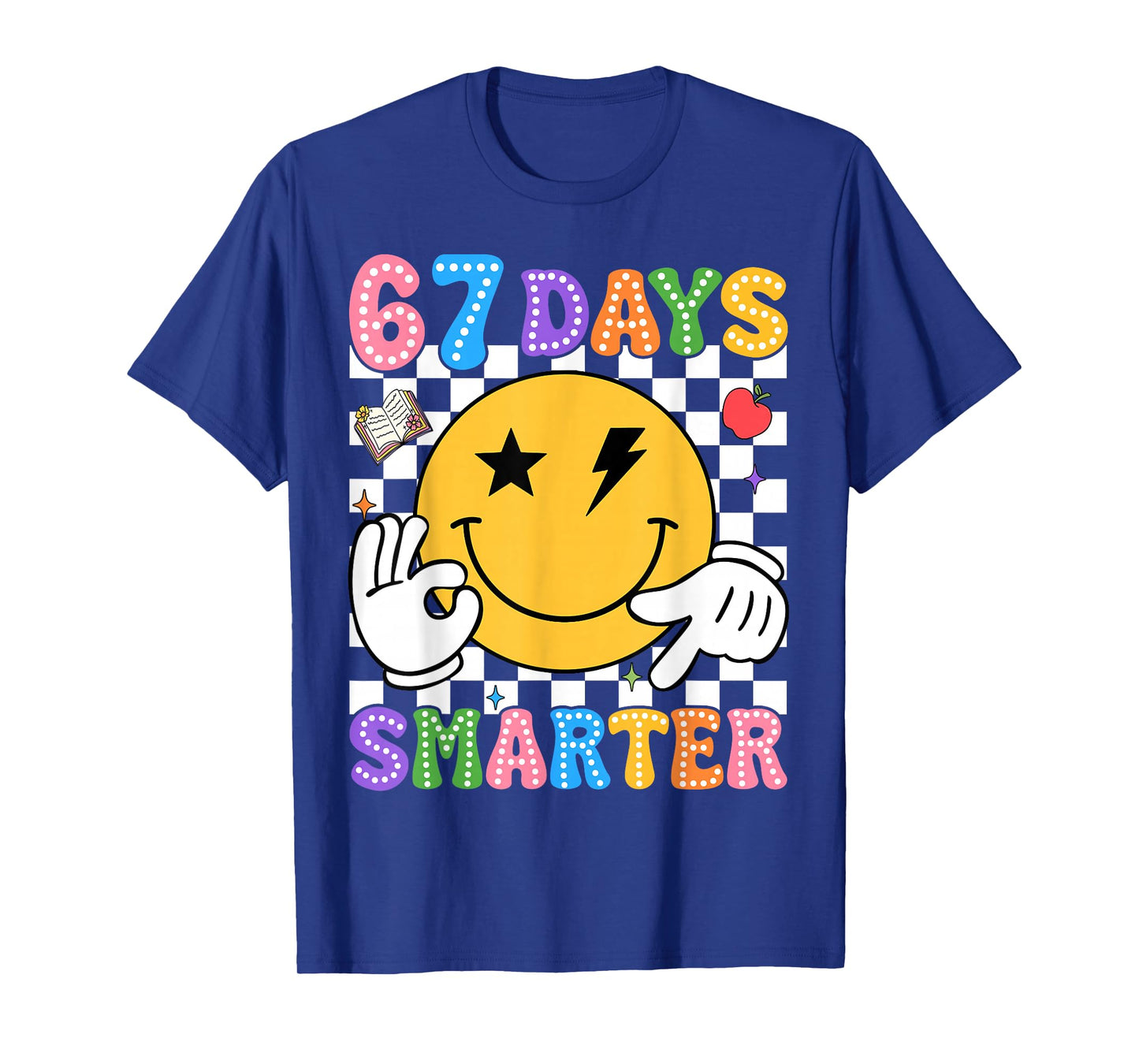 Groovy 67th Day of School Shirt 67 Days Smarter Teacher Kids T-Shirt